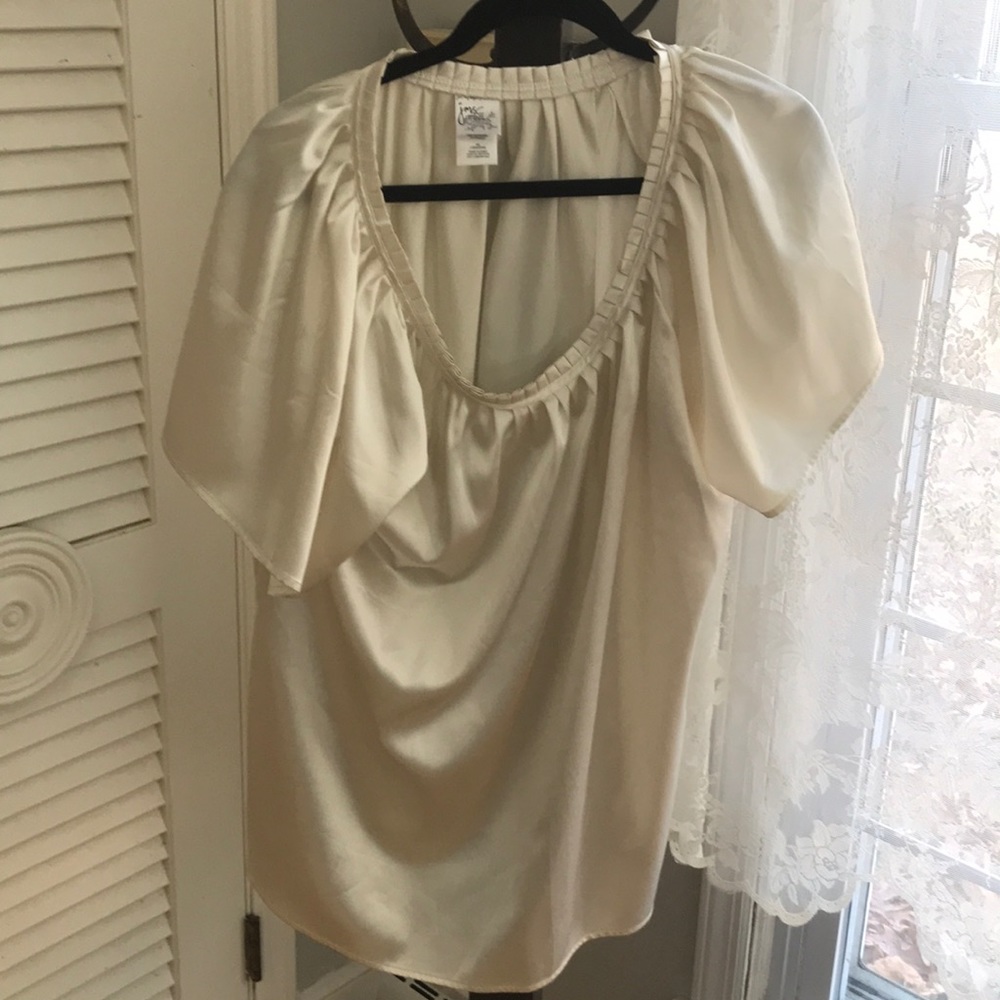 JMS dressy blouse. Ivory. 2X